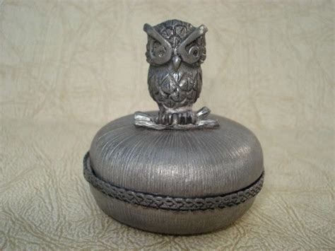 oden inc metal box|VINTAGE PEWTER OWL Round Trinket Box Oden Inc.